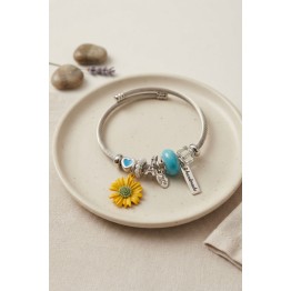 Sarı Papatya Charmlı Bileklik TJ-BB8820