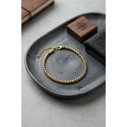 316L Çelik Gold Renk Kutu Zincir Erkek Bileklik TJ-EB3808