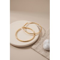 316L Çelik Gold Renk 46 mm Halka Küpe TJ-BKP12008