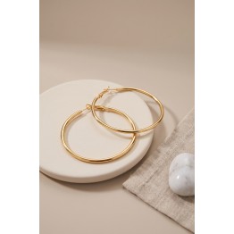 316L Çelik Gold Renk 46 mm Halka Küpe TJ-BKP12008