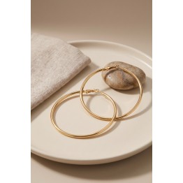316L Çelik Gold Renk 56 mm Halka Küpe TJ-BKP12009