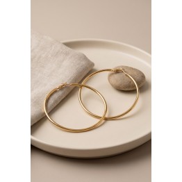 316L Çelik Gold Renk 66 mm Halka Küpe TJ-BKP12010