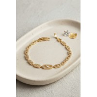 Gold Renk Zirkon Taşlı Messika Model Bileklik TJ-BB8850