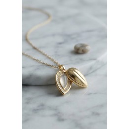316L Çelik Zincir Gold Renk Damla Tomurcuk Model Kolye TJ-BKO11182