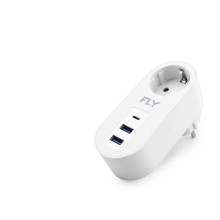 Topraklı Termal Akım Korumalı Priz Adaptörü 2 Usb 1 Type-c 3400-01