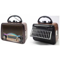 Nostaljik Tasarım Bluetooth / USB / SD Kartlı Taşınabilir Şarjlı Radyo RT-772