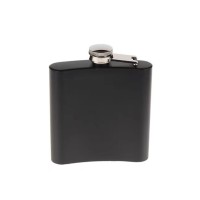 Siyah 6 OZ Çelik Cep Matarası