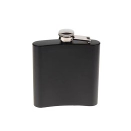 Siyah 6 OZ Çelik Cep Matarası