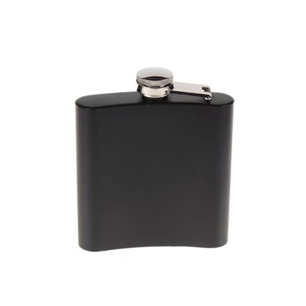 Siyah 6 OZ Çelik Cep Matarası