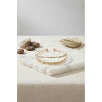 Gold Renk Dorika ve Zirkon Taşlı Kadın Bileklik TJ-BB8888