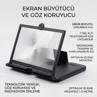 3D Telefon Ekran Büyütücü ve Göz Koruyucu Standı