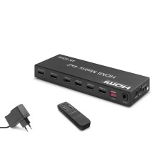 Hdmı Matrix Switch Edıd Ses Çıkışlı Kumandalı 4K 60 Hz 4 Giriş 2 Çıkış Siyah HDX1334