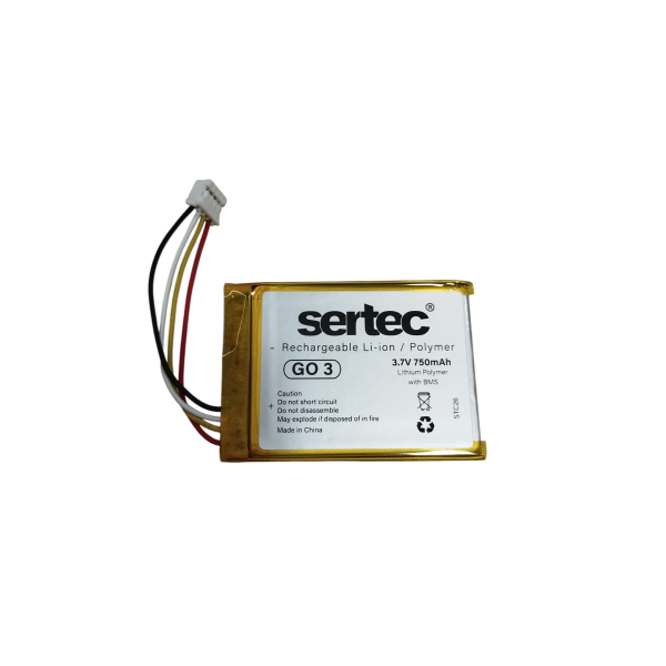 Go 3 uyumlu 3.7v 750 mah Soketli Batarya