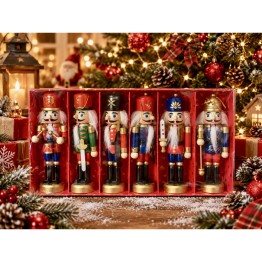 Kurşun Asker Ahşap Dekoratif Eşya 6 lı Set 12.5 / 13Cm TH8