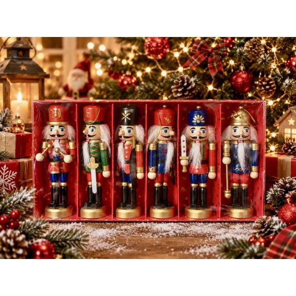 Kurşun Asker Ahşap Dekoratif Eşya 6 lı Set 12.5 / 13Cm TH8