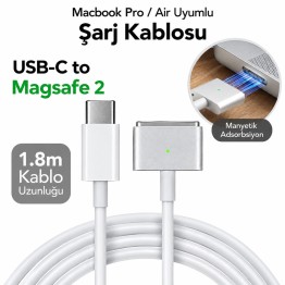 Type-C Magsafe 2 Şarj Kablosu ZR169