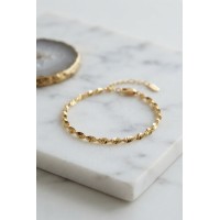 CM Gold Renk Burgu Yılan Zincir Model Kadın Bileklik TJ-BB8900