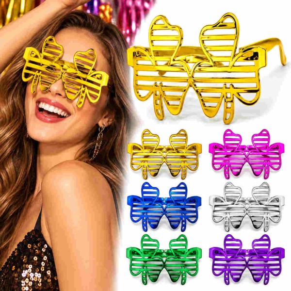 Metalik Parti Gözlüğü 12'li Paket – 6 Renk Karışık