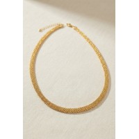 Hasır Zincir Model Pirinç Gold Renk Kadın Kolye TJ-BKO11271